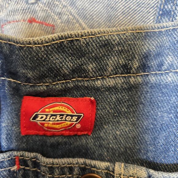 Dickies Bib Overalls Men's Size 36 X 34 Jean Denim Medium Wash Workwear - Picture 6 of 16